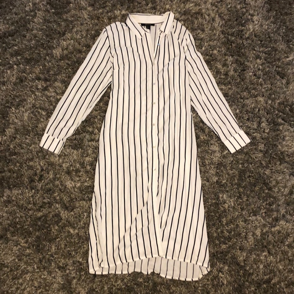 Black and white stripe dress